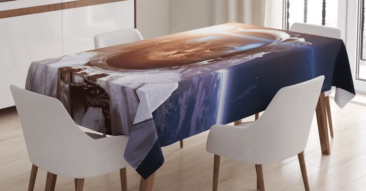 Kitty Lunar Eclipse 3d Printed Tablecloth Home Decoration