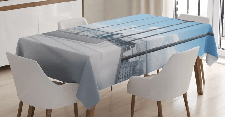 Office With Sunny Sky 3d Printed Tablecloth Home Decoration