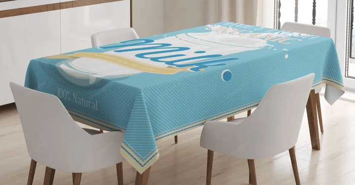 Splashing Milk Jar 3d Printed Tablecloth Home Decoration
