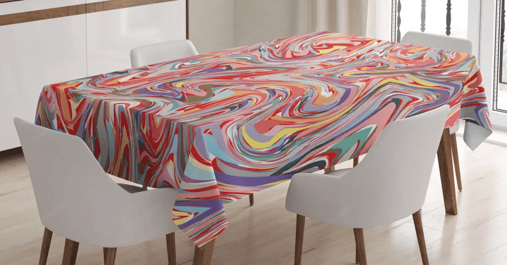 Flow Splash 3d Printed Tablecloth Home Decoration