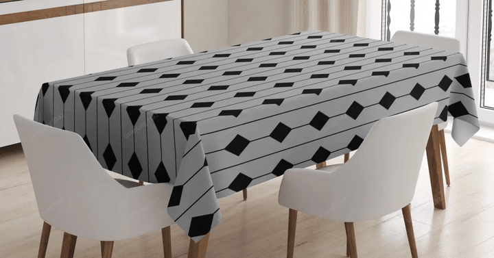 Square And Stripes 3d Printed Tablecloth Home Decoration