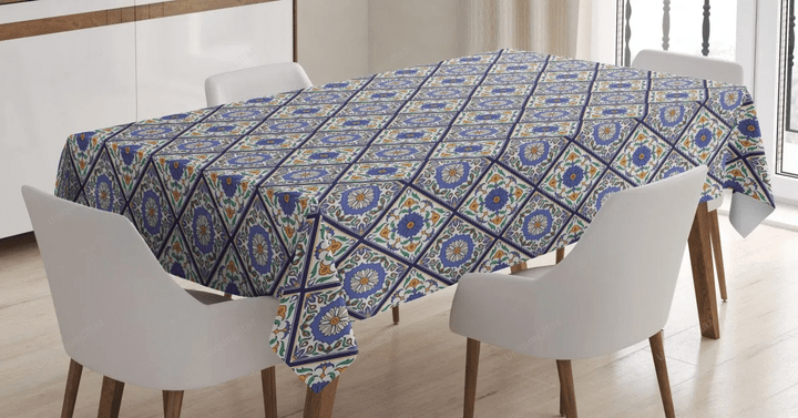 Morrocan Ornament 3d Printed Tablecloth Home Decoration