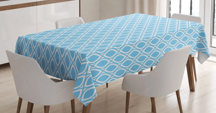 Oval Shapes Retro Art 3d Printed Tablecloth Home Decoration