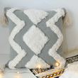 Moroccan geometric tufted tassel pillowcase