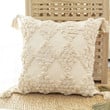 Tufted Moroccan Throw Pillow With Tassels