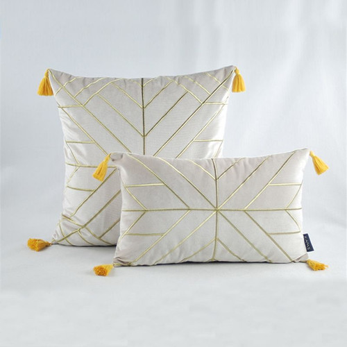 Embroidered velvet throw pillows