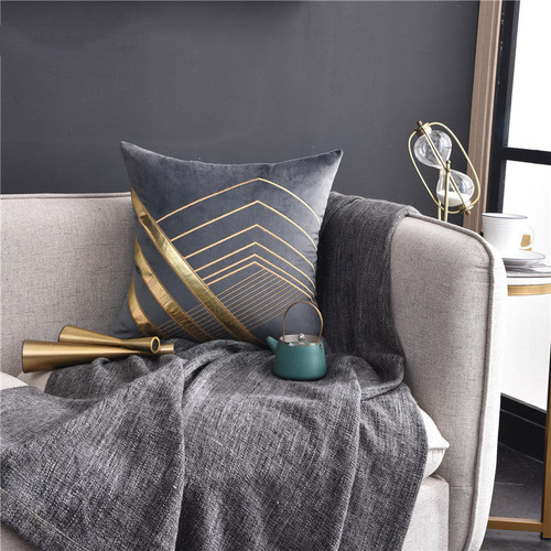 Light Luxury Patch faux Leather Pillow covers