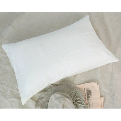 Cotton and Linen Solid Color Retro Pillowcase.
