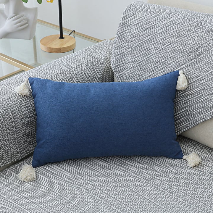 Cotton Linen Nordic Tassel Pillowcase.