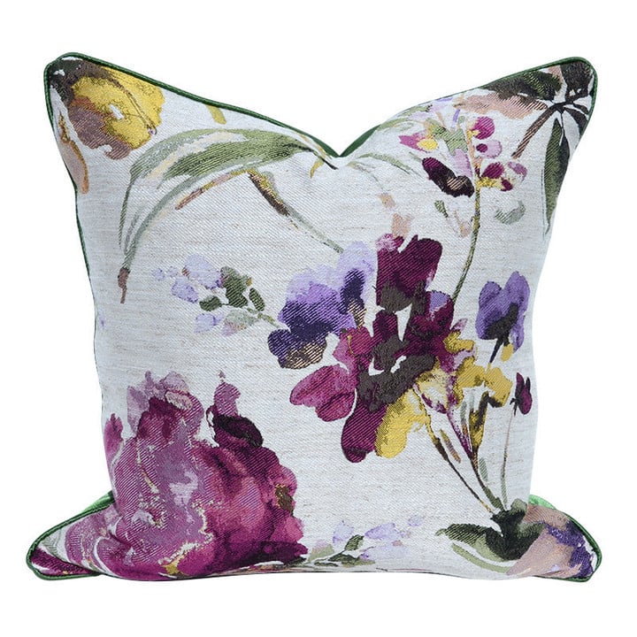 European Style Sofa Pillow - Cojines Purple Floral