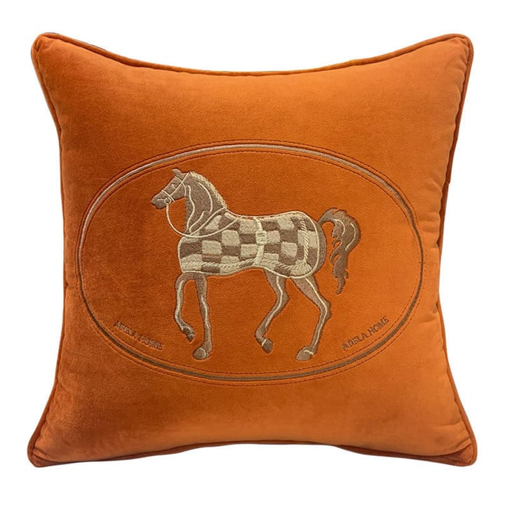 Fashion Simple Hot Stamping Embroidery Cushion Pillowcase