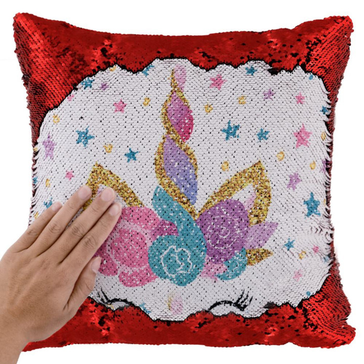 Sequined two-Color Pillowcase