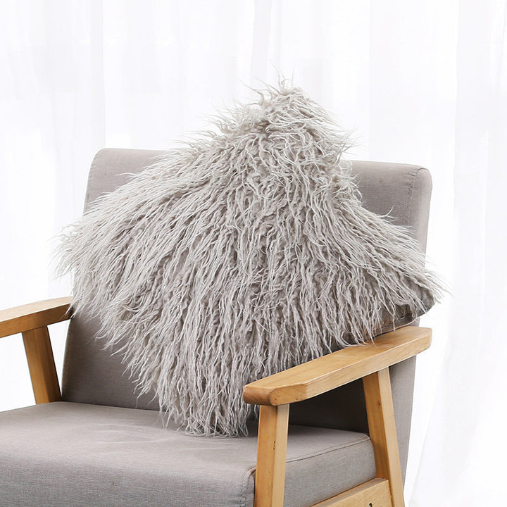 Wool Fur Fluffy Throw Pillow covers