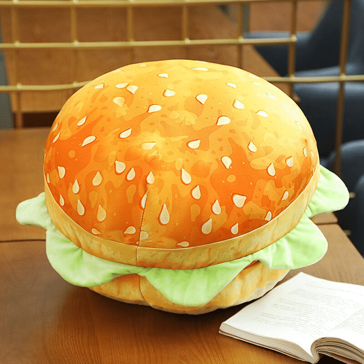 Large 3D Simulation Burger Plush Pillow Sofa