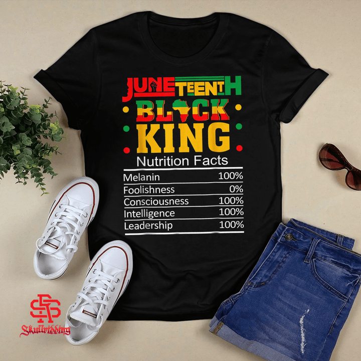 Nutritional Facts Juneteenth 1865 Black King Black Queen T-Shirt and Hoodie