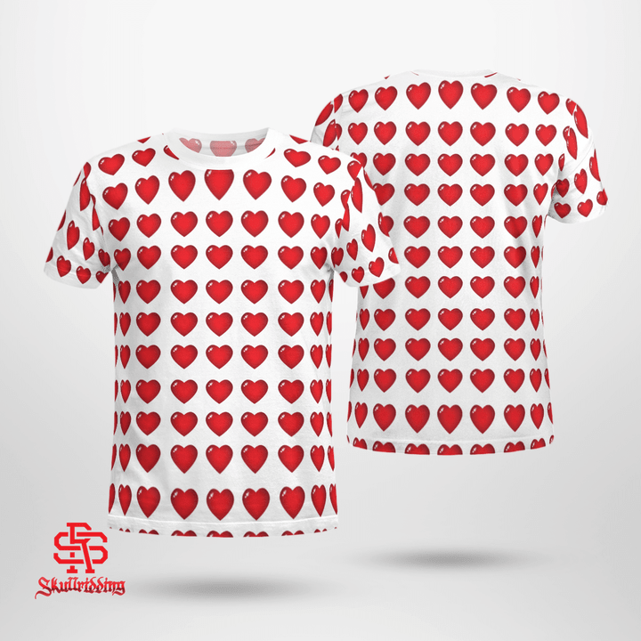 Hearts Print T-Shirt