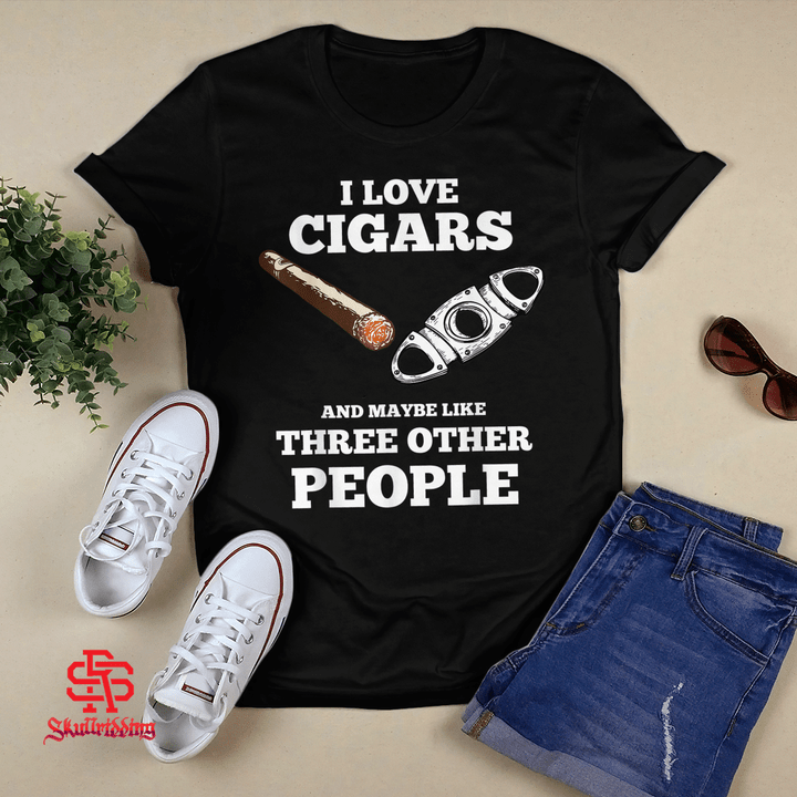 Funny Cigar Accessories Gift Set Cigar Lover Smokers Party T-shirt + Hoodie