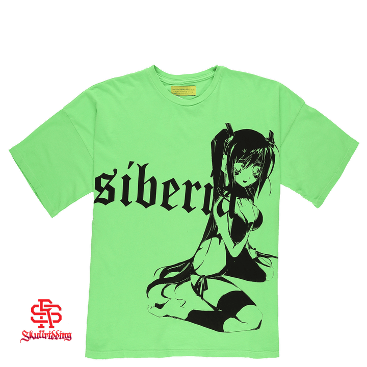 Billie Eilish Siberia Hills Dark Queen T-Shirt - Neon Green/Black 