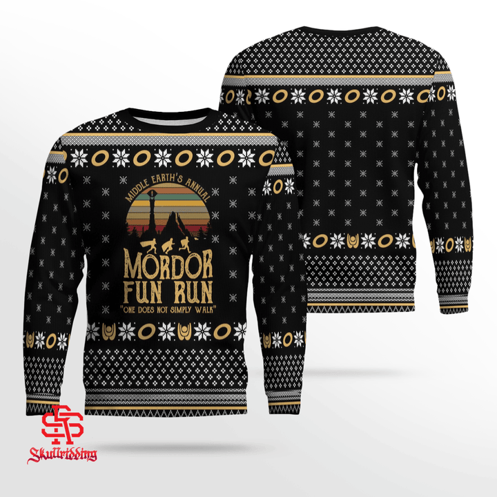 Mordor Fun Run Ugly Christmas Sweater