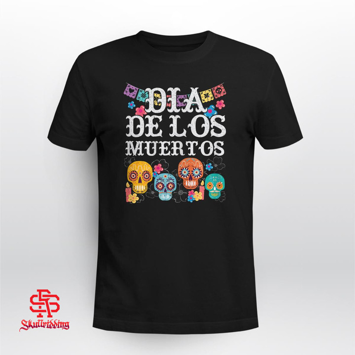 Dia De Los Muertos Sugar Skull Mexican Holiday T-Shirt