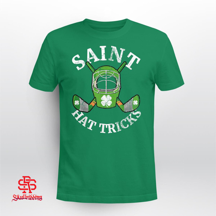 St Patrick's Day Saint Hat Tricks Hockey Shamrock