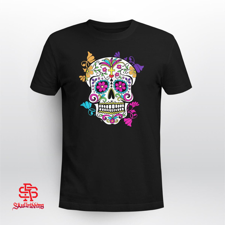 Dia de Los Muertos Sugar Skull Tee T-Shirt