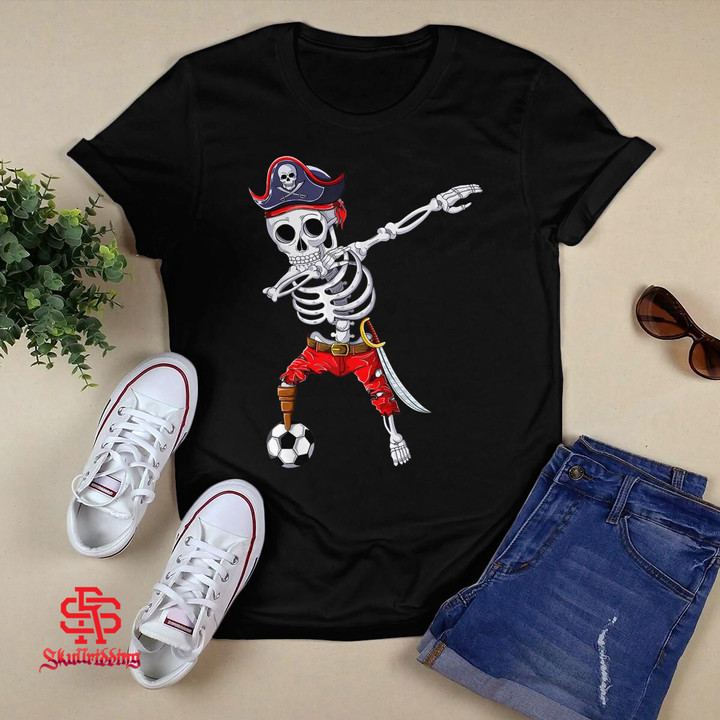  Halloween Dabbing Skeleton Pirate Soccer Costume 