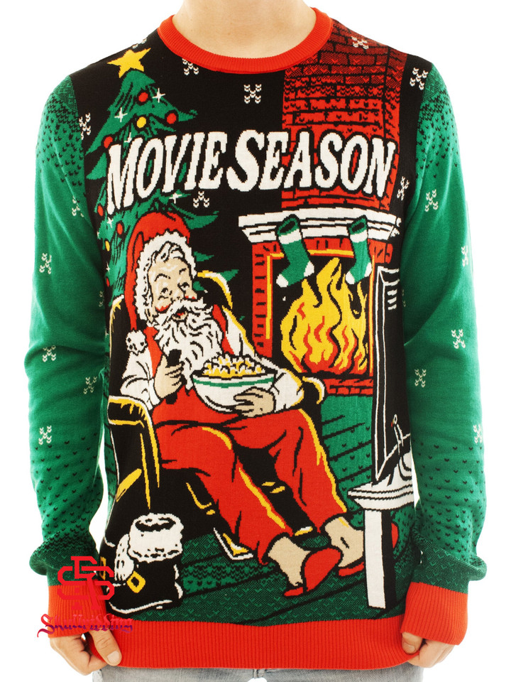 Santa Movie Season Ugly Christmas Sweater