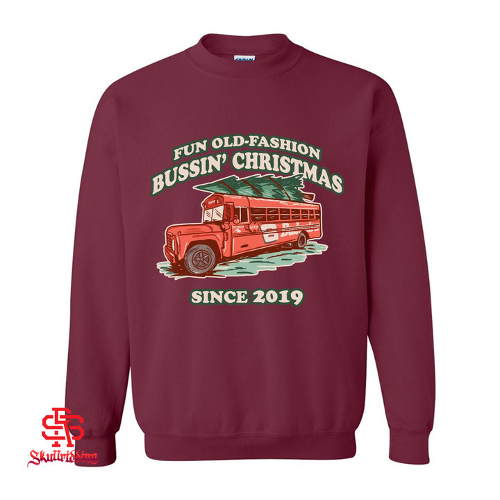 Fun Old-Fashion Bussin' Christmas Since 2019 Bussin' Ugly Sweater