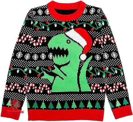 Trex Ugly Christmas Sweater Dino Lovers