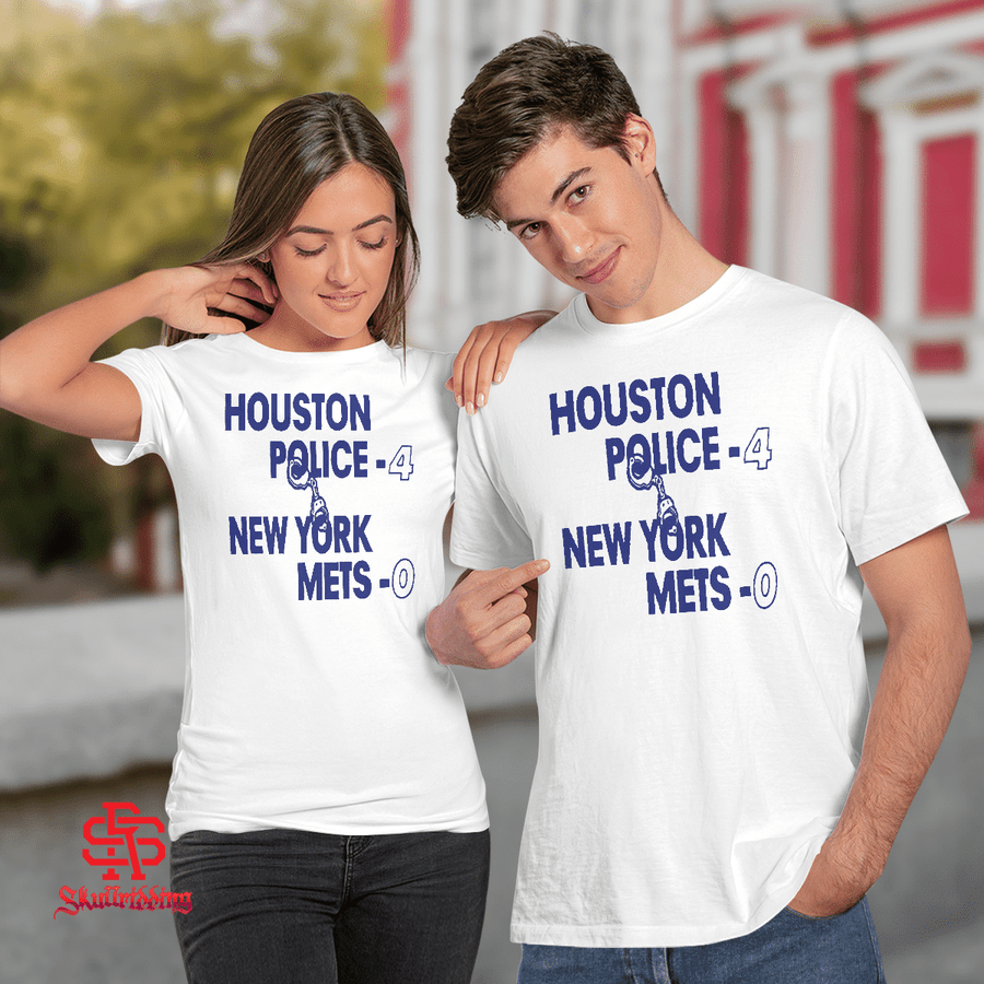 Vintage Houston Police 4 New York Mets 0 T-Shirt, Hoodie, Long