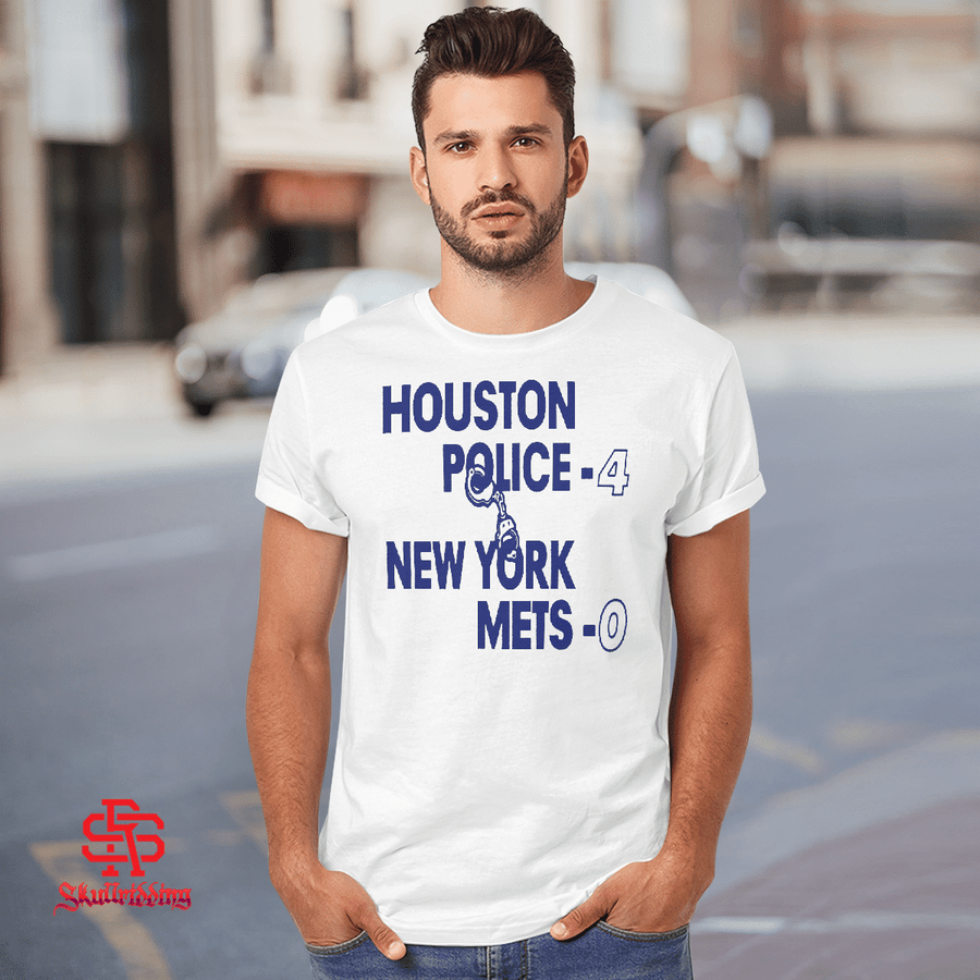Vintage Houston Police 4 New York Mets 0 T-Shirt, Hoodie, Long Sleeve, Tank Top, Sweatshirt.