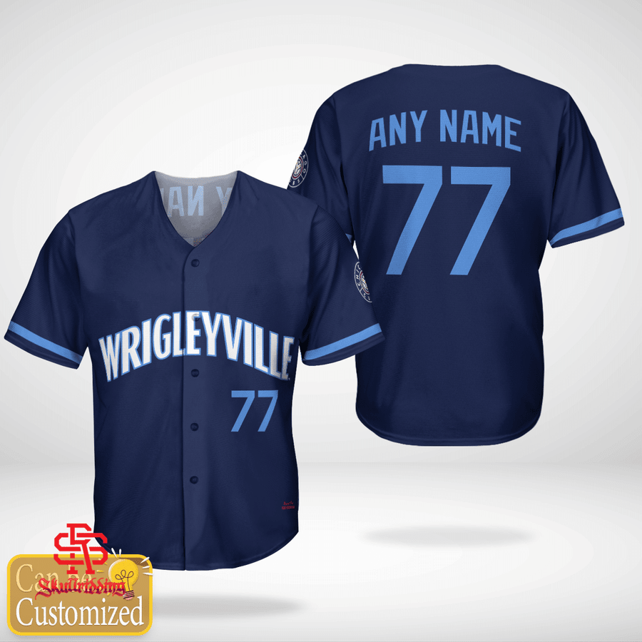 Chicago Cubs Wrigleyville 2022 City Connect Personalized Baseball Jersey