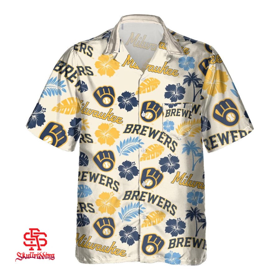 Milwaukee Brewers Hawaiian Shirt Brewers Name Surfboard Yellow Blue Hawaii Shirt  Milwaukee Brewers Aloha Shirt 2022 - FavoJewelry in 2023
