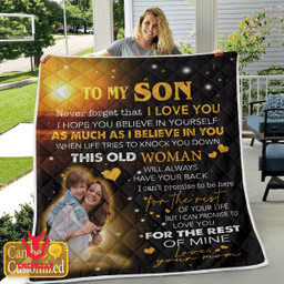 Custom mom and son with sunset effect