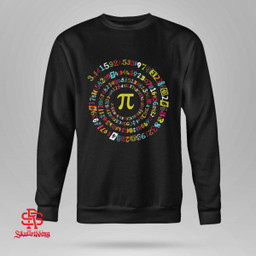 Funny Pi Day Shirt Spiral Pi Math Tee for Pi Day 3.14