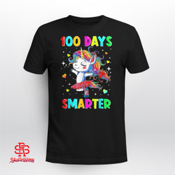 Happy 100th Day Of School Unicorn Kid Girls 100 Days Smarter