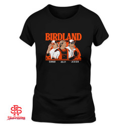 Baltimore Orioles Adley Rutschman, Gunnar Henderson, & Jackson Holliday Birdland T-Shirt and Hoodie
