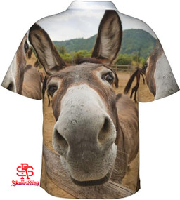 Happy Donkey Funny Hawaiian Shirt