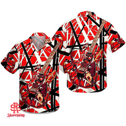 Eddie Van Halen Inspired Guitar Hawaiian Shirt