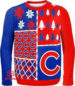 Chicago Cubs Busy Block Ugly Sweater