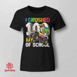 I Crushed 100 Days of School Dinosaur Monster Truck Gift Boy