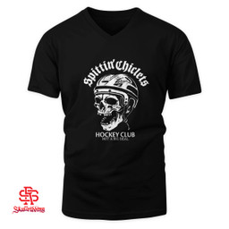 Spittin Chiclets Hockey Club Skull T-Shirt and Hoodie