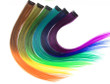 Ombre Color Clip in Hair Extensions 20 Inch Colorful Synthetic Straight Clip on Hair