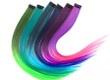 Ombre Color Clip in Hair Extensions 20 Inch Colorful Synthetic Straight Clip on Hair