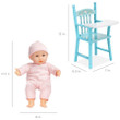 Realistic Baby Doll with Soft Body, Highchair, Potty, Accessories