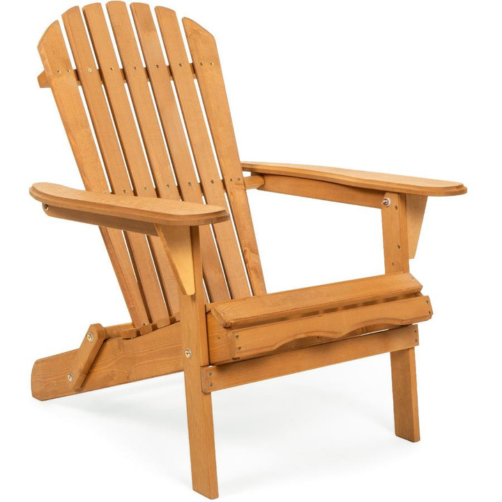 Folding Wood Adirondack Chair Accent Furniture