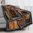 Highland Cattle 3D Blanket Gift For Farmer
