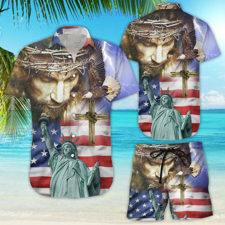 Jesus USA Independent day hawaii shirt