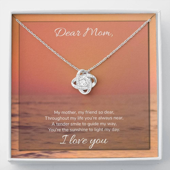 Mom The Sunshine To Light My Day Love Knot Necklace
